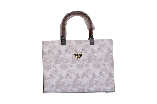Desire Spring Flower Design Handbag White