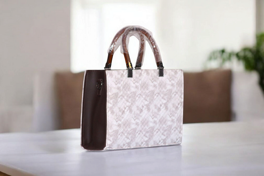 Desire Spring Flower Design Handbag White